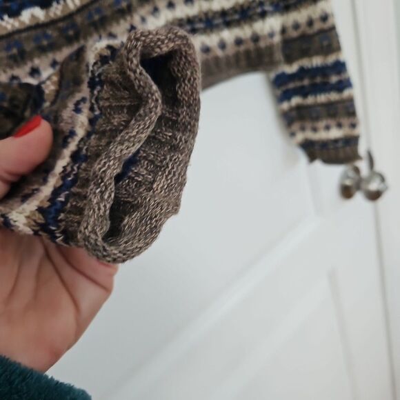 VTG Marsh Landing Sweater Medium‎ Geometric Fair Isle Nordic Cotton Ramie GUC - Picture 10 of 10